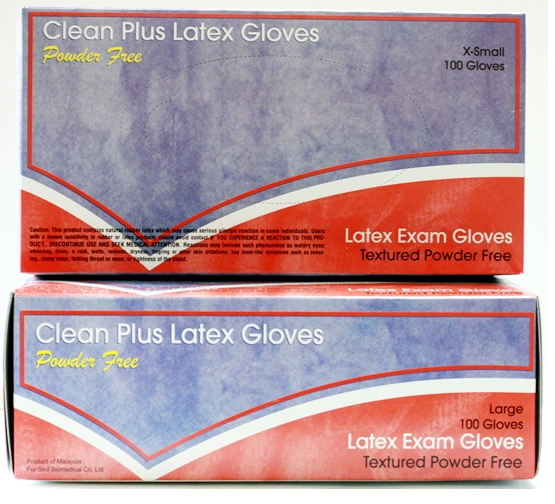 clean plus latex gloves